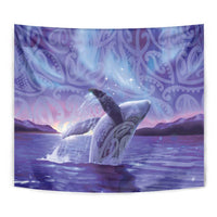 New Zealand Matariki Humpback Whale Tapestry Paikea Maori New Year Purple Galaxy LT14 - Polynesian Pride