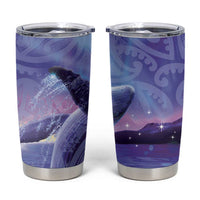 New Zealand Matariki Humpback Whale Tumbler Cup Paikea Maori New Year Purple Galaxy LT14 Purple - Polynesian Pride