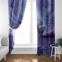 New Zealand Matariki Humpback Whale Window Curtain Paikea Maori New Year Purple Galaxy LT14 - Polynesian Pride