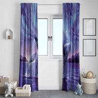 New Zealand Matariki Humpback Whale Window Curtain Paikea Maori New Year Purple Galaxy LT14 - Polynesian Pride