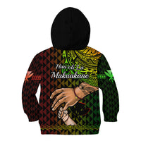 Polynesian Pride Father Day Hawaii Kid Hoodie Kanaka Kakau Hauoli La Makuakane LT14 - Polynesian Pride