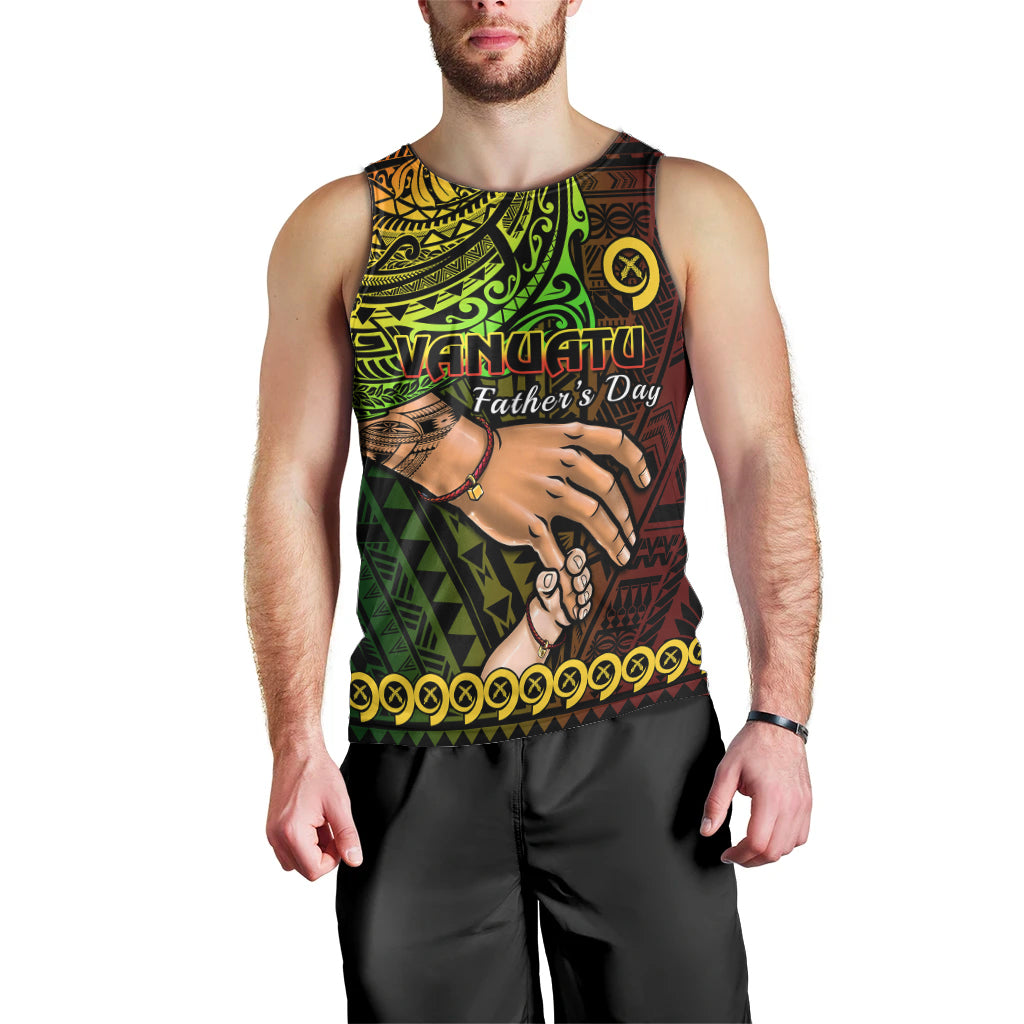 Polynesian Pride Father Day Vanuatu Men Tank Top I Love You Dad Reggae Version LT14 - Polynesian Pride