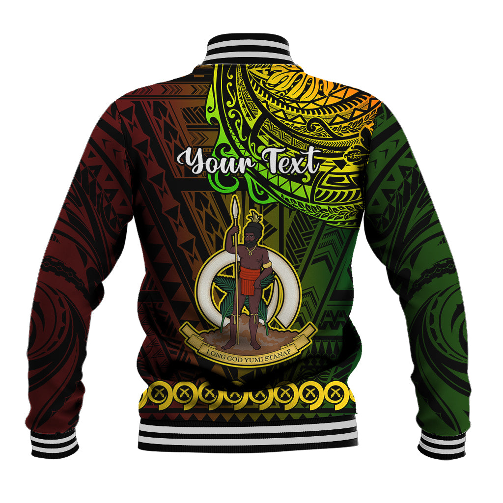 Personalised Father Day Vanuatu Baseball Jacket I Love You Dad Reggae Version LT14 - Polynesian Pride