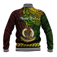 Personalised Father Day Vanuatu Baseball Jacket I Love You Dad Reggae Version LT14 - Polynesian Pride