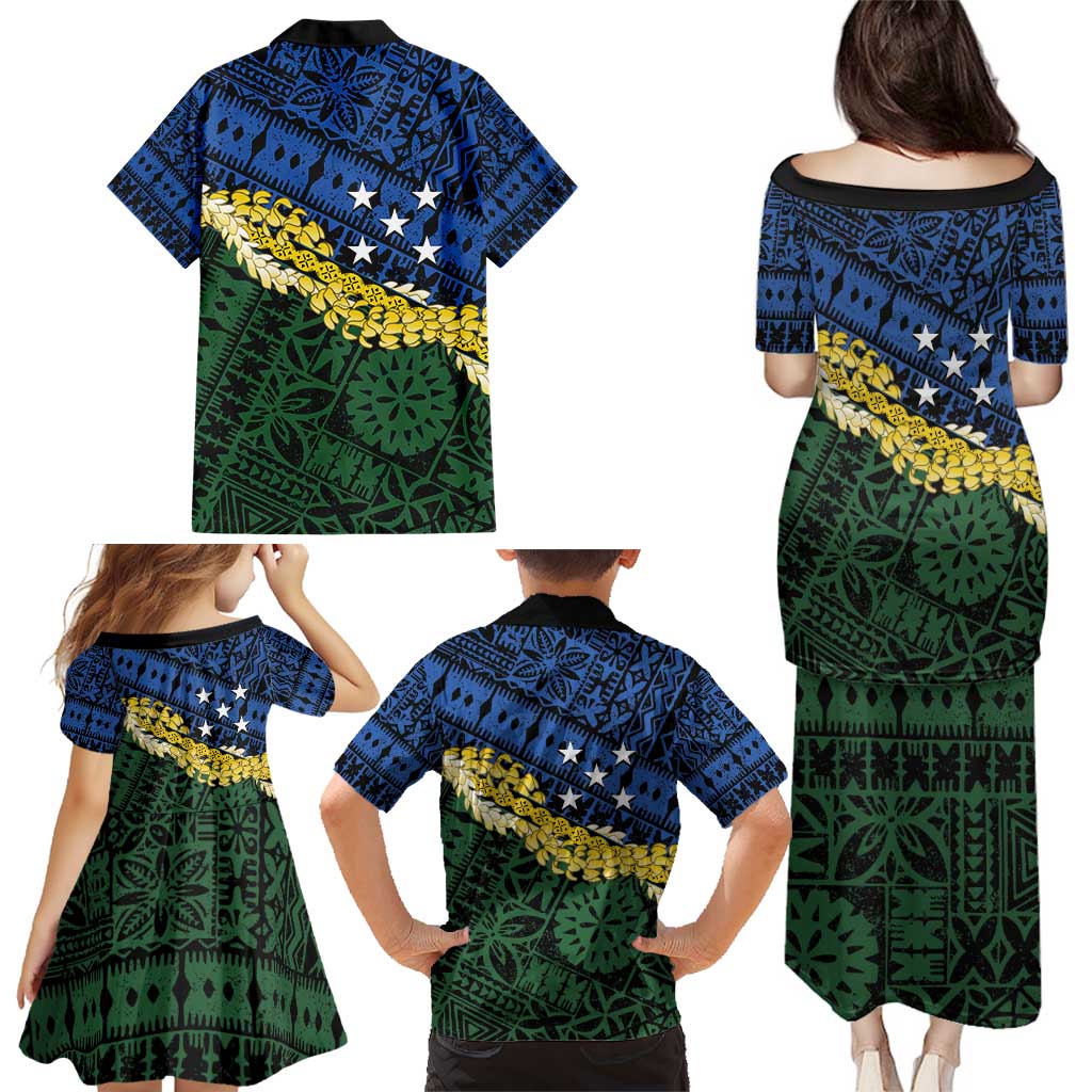 Halo Olaketa Solomon Islands Tapa Pattern Family Matching Puletasi and Hawaiian Shirt LT14 - Polynesian Pride