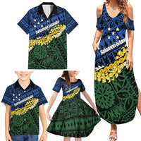 Halo Olaketa Solomon Islands Tapa Pattern Family Matching Summer Maxi Dress and Hawaiian Shirt LT14 - Polynesian Pride