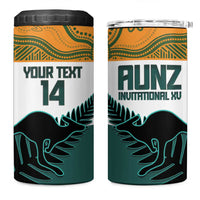 AUNZ Rugby Custom 4 in 1 Can Cooler Tumbler Australia Kangaroo New Zealand Silver Fern LT14 One Size: 16 oz Yellow - Polynesian Pride