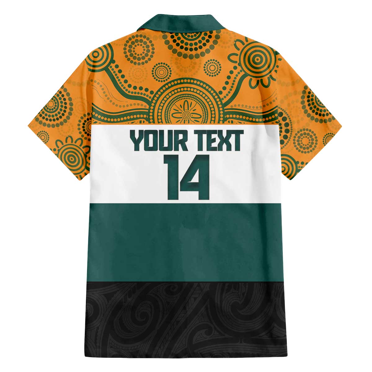 AUNZ Rugby Custom Family Matching Off The Shoulder Long Sleeve Dress and Hawaiian Shirt Australia Kangaroo New Zealand Silver Fern LT14 - Polynesian Pride