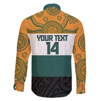 AUNZ Rugby Custom Family Matching Off The Shoulder Long Sleeve Dress and Hawaiian Shirt Australia Kangaroo New Zealand Silver Fern LT14 - Polynesian Pride
