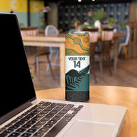 AUNZ Rugby Custom Skinny Tumbler Australia Kangaroo New Zealand Silver Fern LT14 - Polynesian Pride