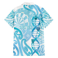 Personalised New Zealand Darts Family Matching Off The Shoulder Long Sleeve Dress and Hawaiian Shirt Aotearoa Maori Its In My DNA White LT14 - Polynesian Pride