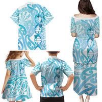 Personalised New Zealand Darts Family Matching Puletasi and Hawaiian Shirt Aotearoa Maori Its In My DNA White LT14 - Polynesian Pride