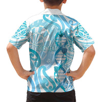 Personalised New Zealand Darts Family Matching Short Sleeve Bodycon Dress and Hawaiian Shirt Aotearoa Maori Its In My DNA White LT14 - Polynesian Pride