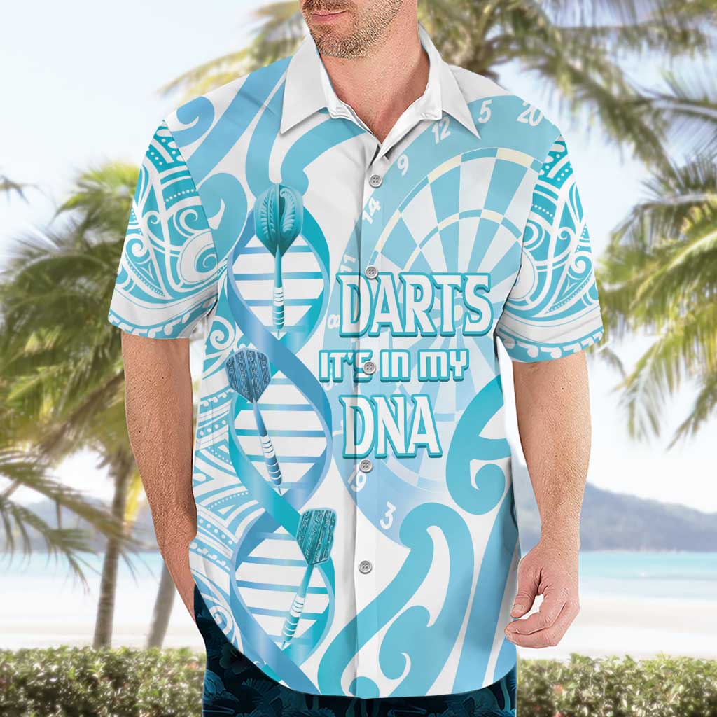 Personalised New Zealand Darts Hawaiian Shirt Aotearoa Maori Its In My DNA White LT14 - Polynesian Pride