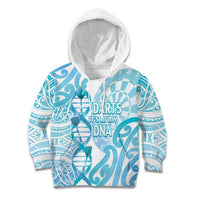 Personalised New Zealand Darts Kid Hoodie Aotearoa Maori Its In My DNA White LT14 Hoodie White - Polynesian Pride