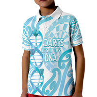 Personalised New Zealand Darts Kid Polo Shirt Aotearoa Maori Its In My DNA White LT14 Kid White - Polynesian Pride
