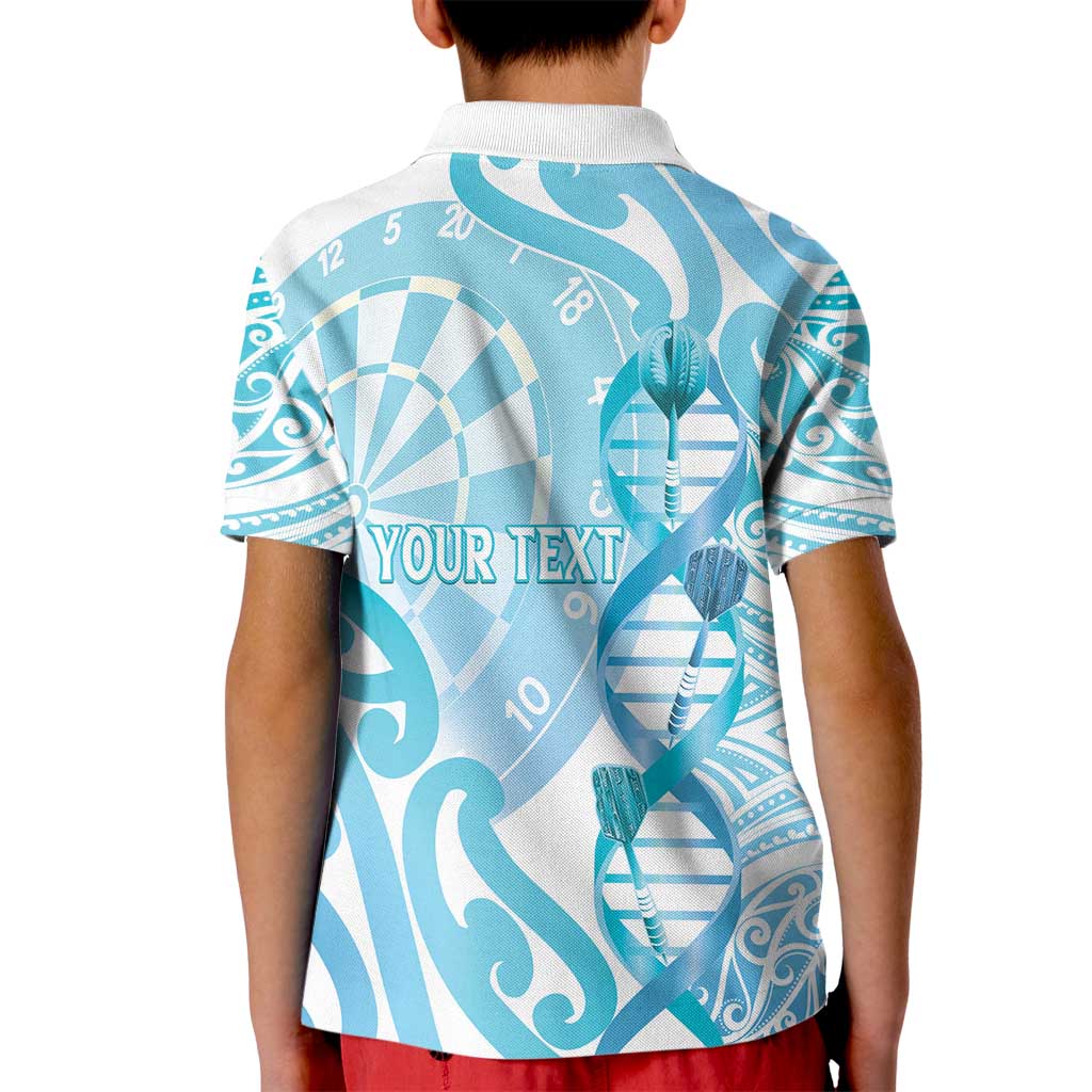 Personalised New Zealand Darts Kid Polo Shirt Aotearoa Maori Its In My DNA White LT14 - Polynesian Pride