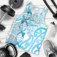 Personalised New Zealand Darts Men Tank Top Aotearoa Maori Its In My DNA White - Polynesian Pride