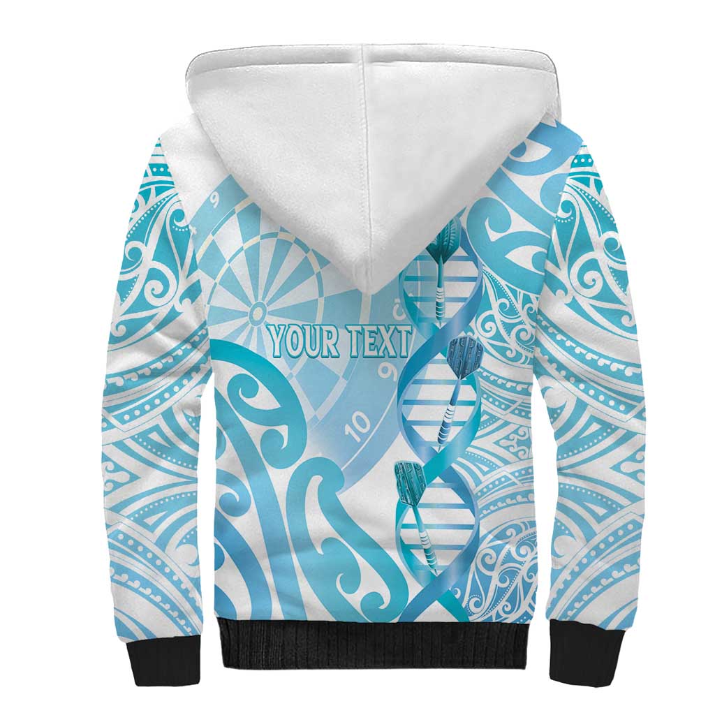 Personalised New Zealand Darts Sherpa Hoodie Aotearoa Maori Its In My DNA White LT14 - Polynesian Pride