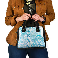 New Zealand Darts Shoulder Handbag Aotearoa Maori Its In My DNA White - Polynesian Pride