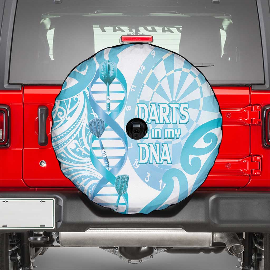 New Zealand Darts Spare Tire Cover Aotearoa Maori Its In My DNA White LT14 - Polynesian Pride