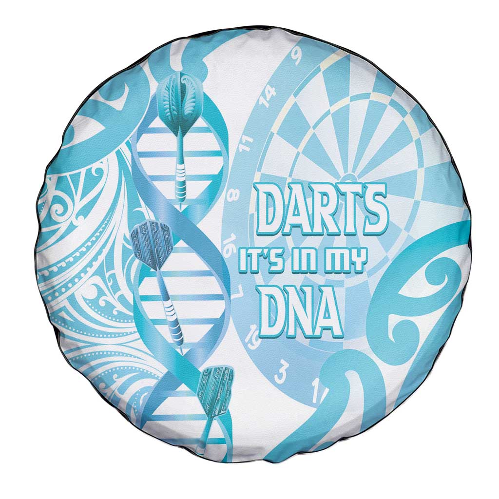 New Zealand Darts Spare Tire Cover Aotearoa Maori Its In My DNA White LT14 - Polynesian Pride