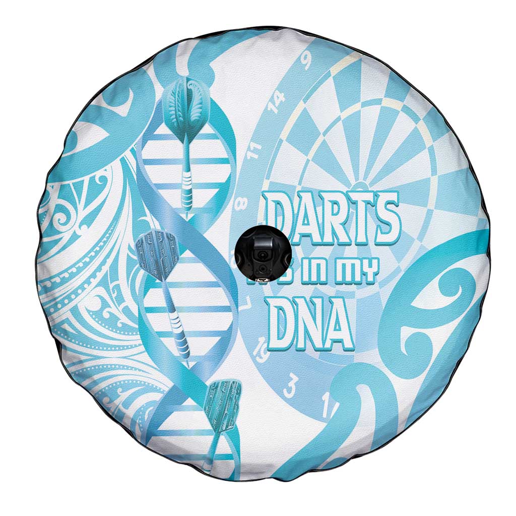 New Zealand Darts Spare Tire Cover Aotearoa Maori Its In My DNA White LT14 - Polynesian Pride