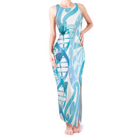 Personalised New Zealand Darts Tank Maxi Dress Aotearoa Maori Its In My DNA White LT14 Women White - Polynesian Pride