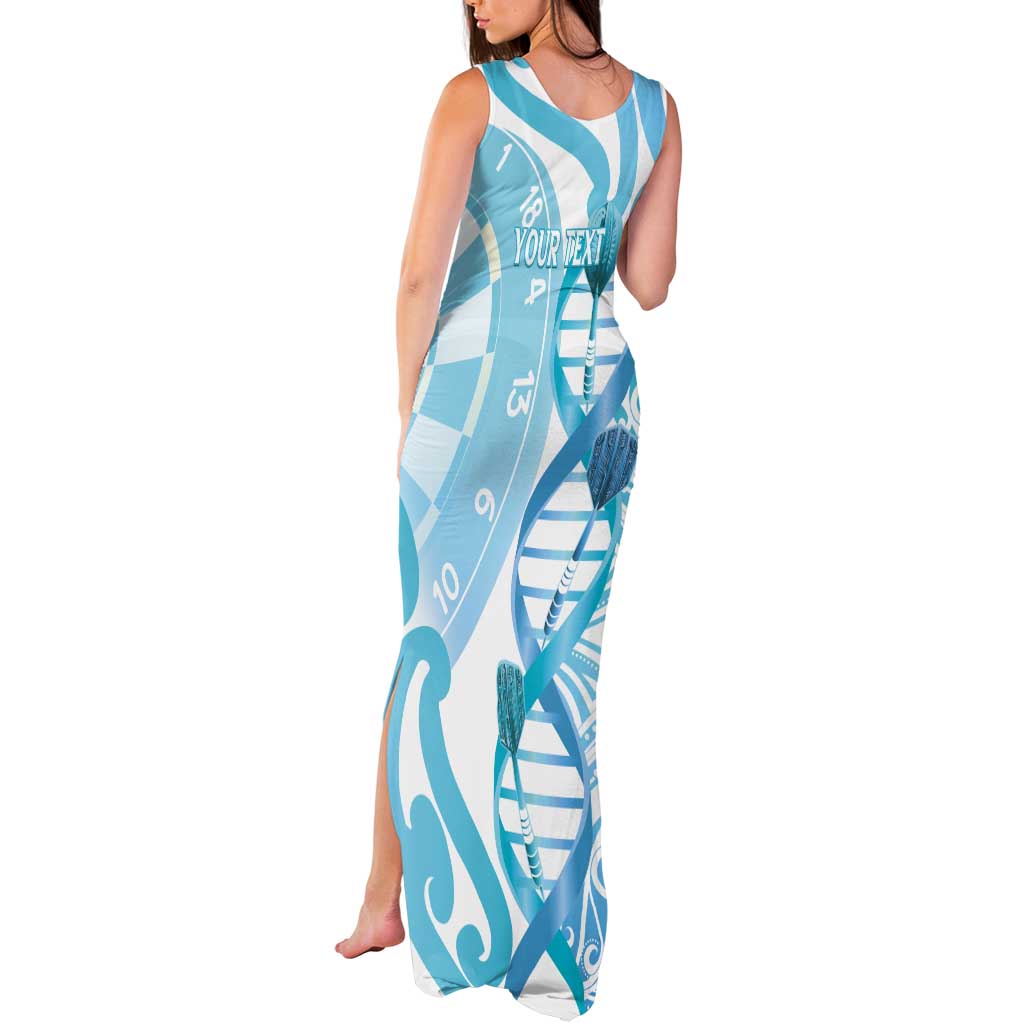 Personalised New Zealand Darts Tank Maxi Dress Aotearoa Maori Its In My DNA White LT14 - Polynesian Pride