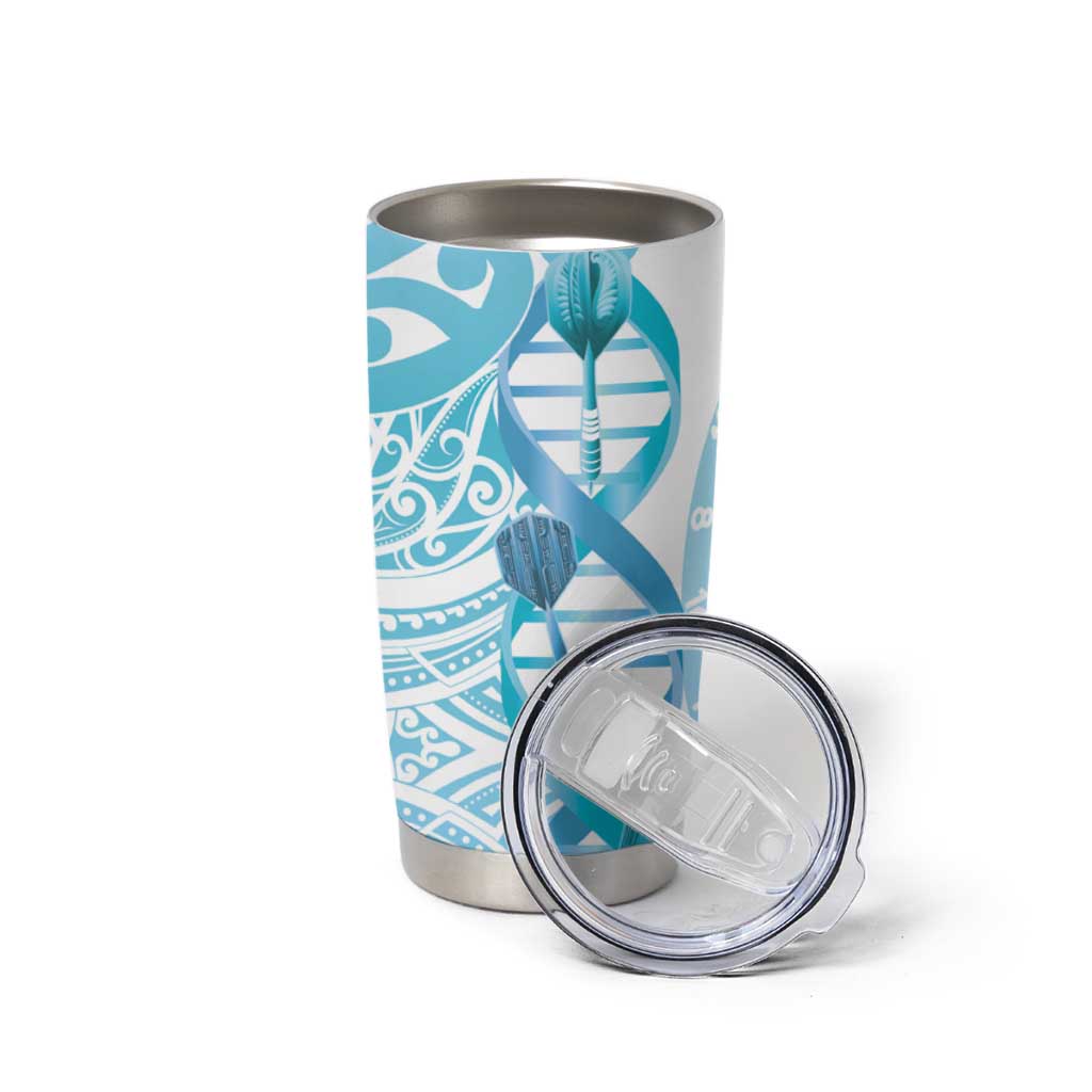 New Zealand Darts Tumbler Cup Aotearoa Maori Its In My DNA White LT14 - Polynesian Pride