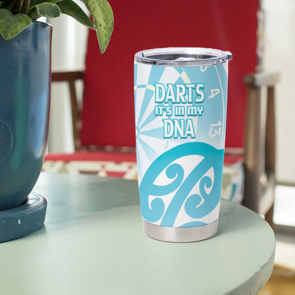 New Zealand Darts Tumbler Cup Aotearoa Maori Its In My DNA White LT14 - Polynesian Pride