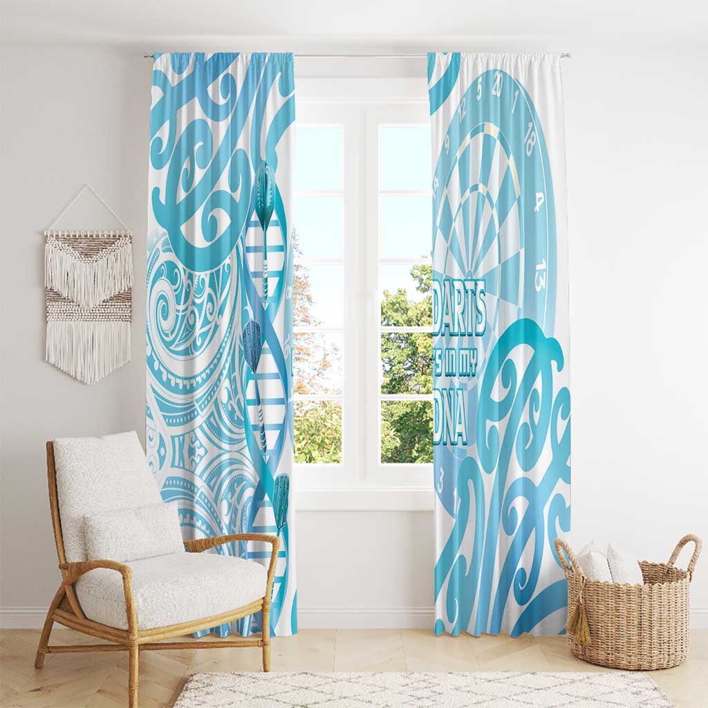 New Zealand Darts Window Curtain Aotearoa Maori Its In My DNA White - Polynesian Pride