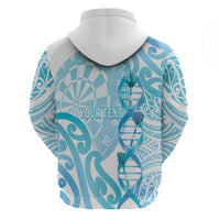 Personalised New Zealand Darts Zip Hoodie Aotearoa Maori Its In My DNA White LT14 - Polynesian Pride