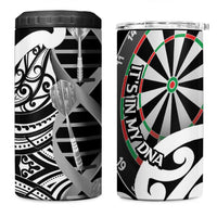 New Zealand Darts 4 in 1 Can Cooler Tumbler Aotearoa Maori Its In My DNA Black LT14 One Size: 16 oz Black - Polynesian Pride