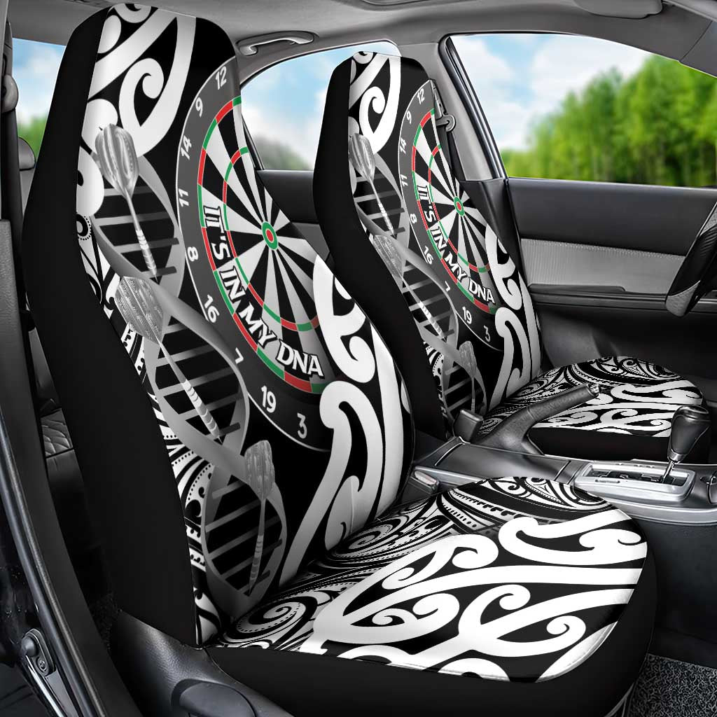 New Zealand Darts Car Seat Cover Aotearoa Maori Its In My DNA Black LT14 - Polynesian Pride