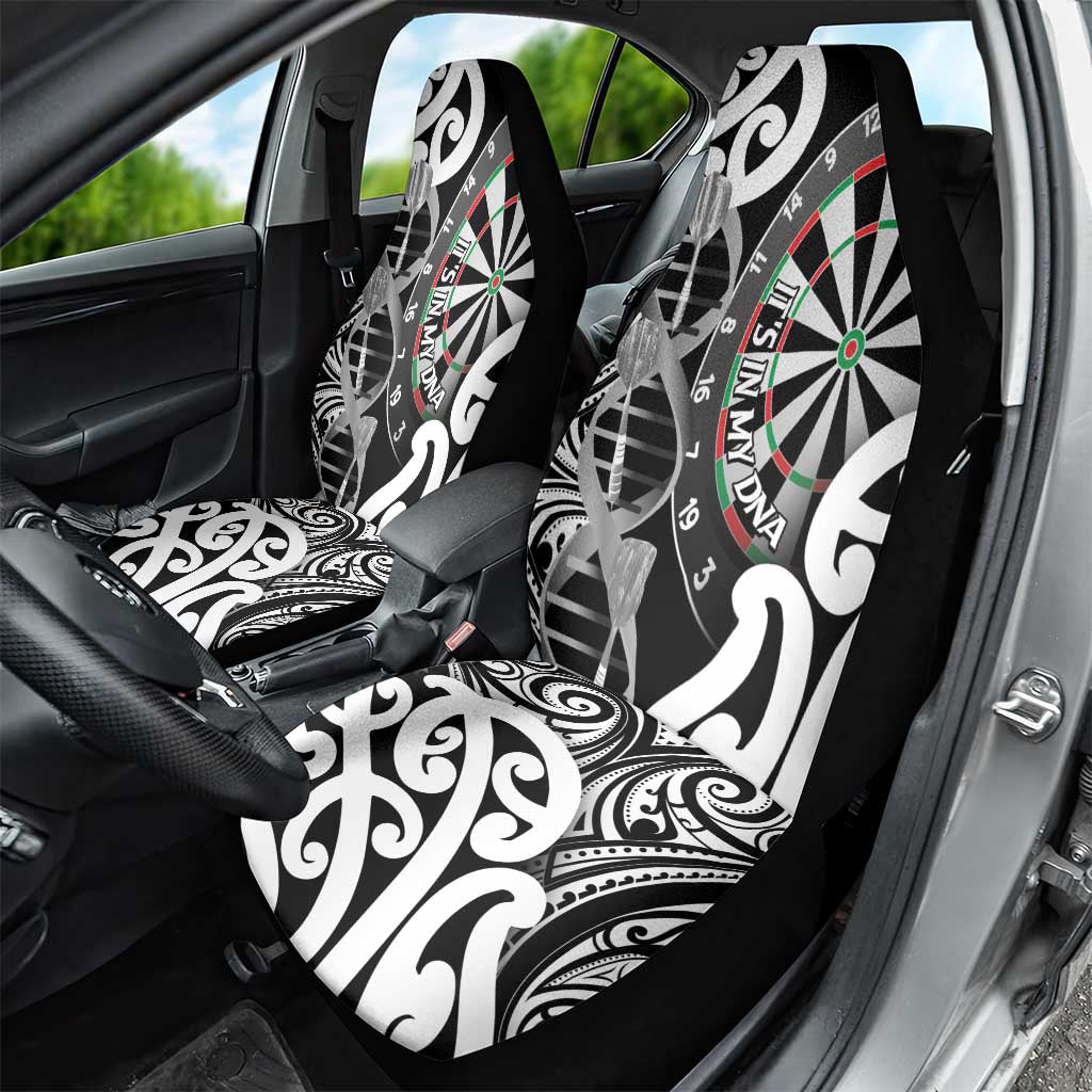 New Zealand Darts Car Seat Cover Aotearoa Maori Its In My DNA Black LT14 - Polynesian Pride
