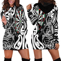Personalised New Zealand Darts Hoodie Dress Aotearoa Maori Its In My DNA Black LT14 - Polynesian Pride