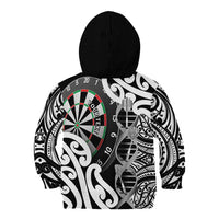 Personalised New Zealand Darts Kid Hoodie Aotearoa Maori Its In My DNA Black LT14 - Polynesian Pride