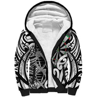 Personalised New Zealand Darts Sherpa Hoodie Aotearoa Maori Its In My DNA Black LT14 Unisex Black - Polynesian Pride
