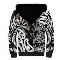 Personalised New Zealand Darts Sherpa Hoodie Aotearoa Maori Its In My DNA Black LT14 - Polynesian Pride