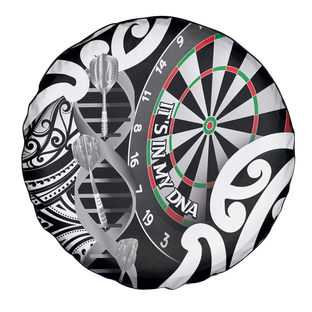 New Zealand Darts Spare Tire Cover Aotearoa Maori Its In My DNA Black LT14 - Polynesian Pride