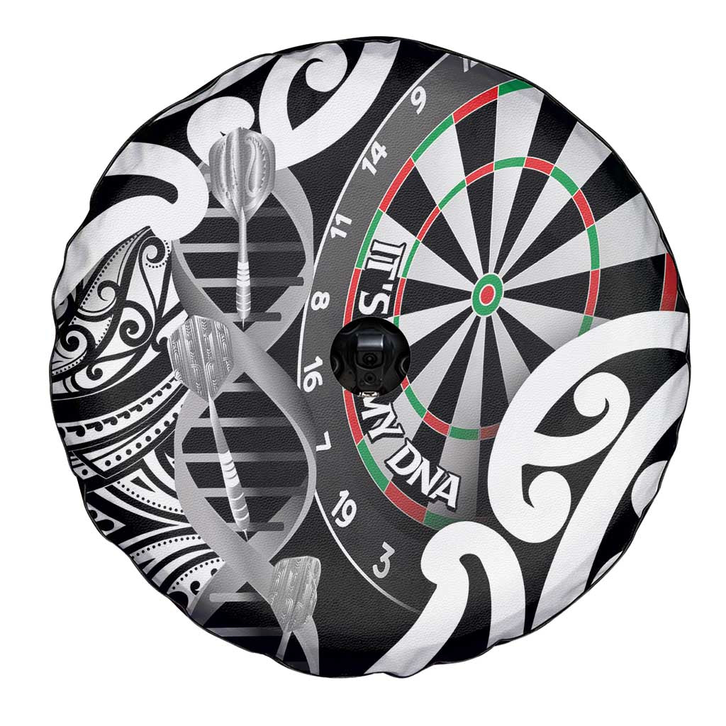 New Zealand Darts Spare Tire Cover Aotearoa Maori Its In My DNA Black LT14 - Polynesian Pride