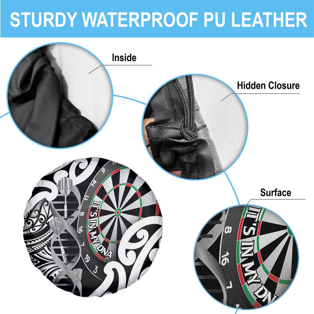 New Zealand Darts Spare Tire Cover Aotearoa Maori Its In My DNA Black LT14 - Polynesian Pride