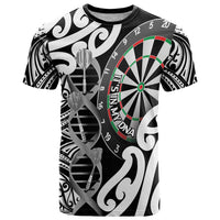 Personalised New Zealand Darts T Shirt Aotearoa Maori Its In My DNA Black LT14 Black - Polynesian Pride