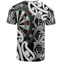 Personalised New Zealand Darts T Shirt Aotearoa Maori Its In My DNA Black LT14 - Polynesian Pride