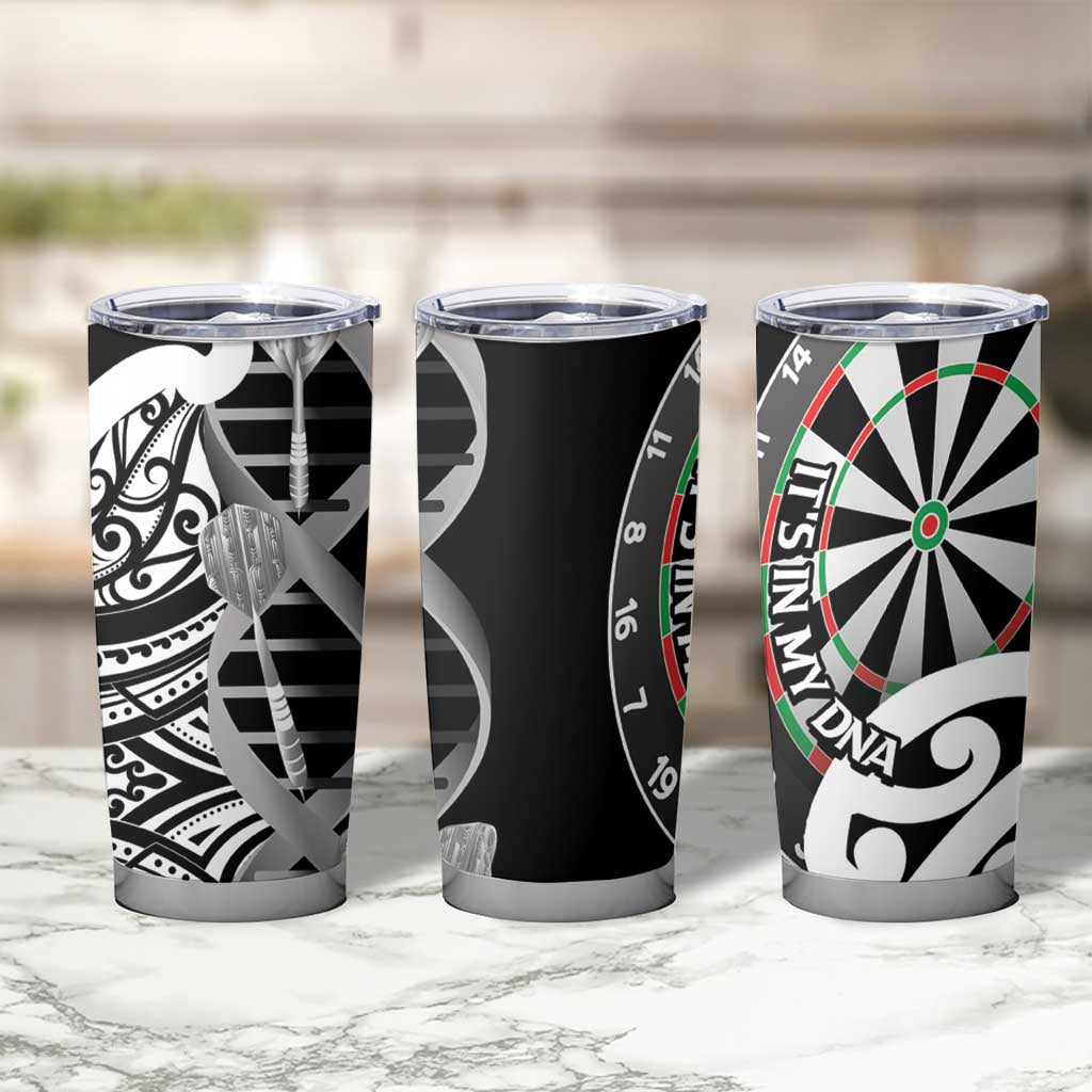 New Zealand Darts Tumbler Cup Aotearoa Maori Its In My DNA Black LT14 - Polynesian Pride