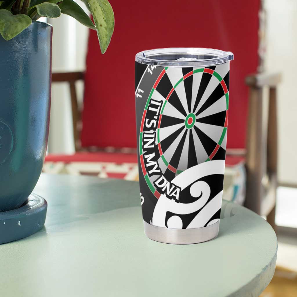 New Zealand Darts Tumbler Cup Aotearoa Maori Its In My DNA Black LT14 - Polynesian Pride