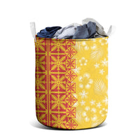 Kahili Quilt Hawaii Laundry Basket Tropical Flower Seamless Half Style