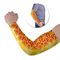 Kahili Quilt Hawaii Arm Sleeves Tropical Flower Seamless Half Style