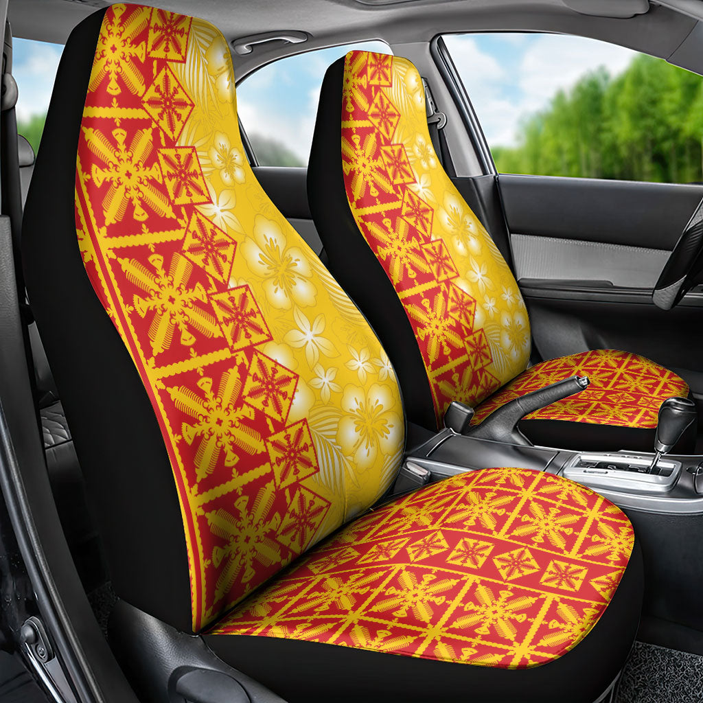 Kahili Quilt Hawaii Car Seat Cover Tropical Flower Seamless Half Style LT14 - Polynesian Pride
